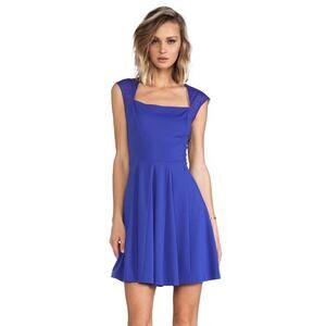 NEW Erin Fetherston Revolve Size 4 Elena Fit & Flare Dress in Spectrum Blue